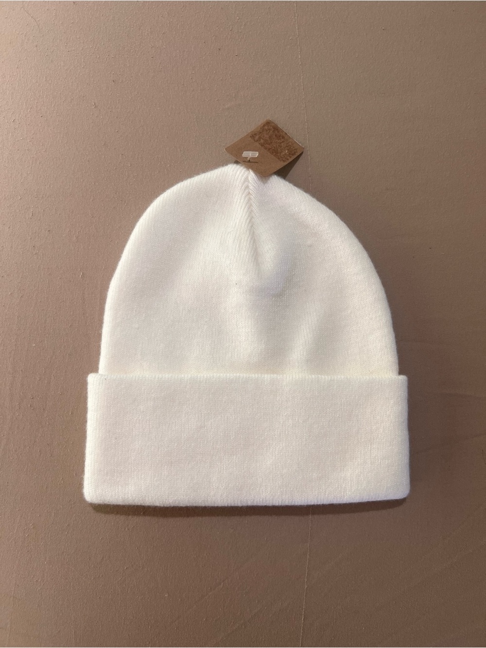 Harlow BNWT White Knit Cuffed Beanie